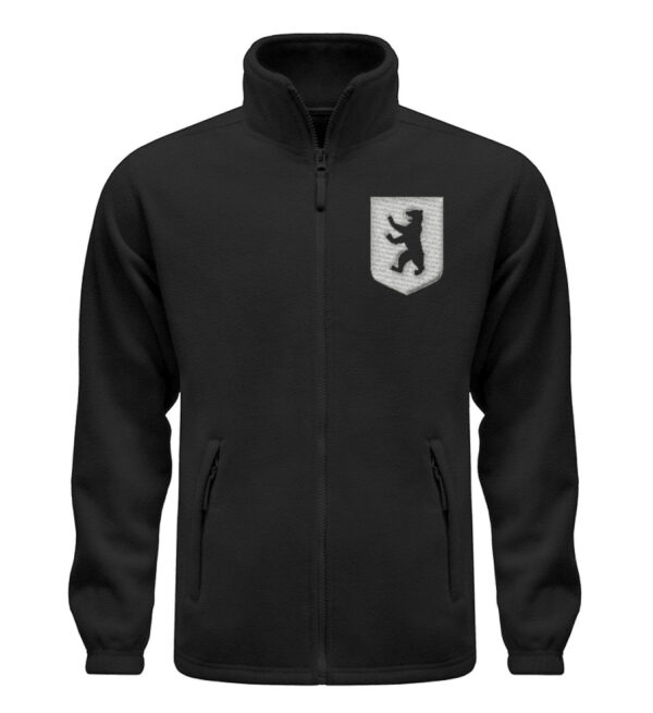 Wappen - Berlin - Grau - Fleece Jacke mit Stick-16