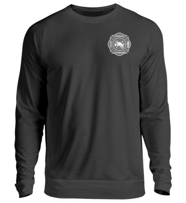 Feuerwehr-Helm Grau personalisierbar - Unisex Pullover-1624